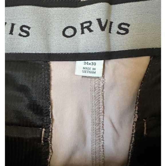 Orvis Lightweight 5 Pocket Trek Pants Men's 34x30 Tan Stretch Water Repellent - Picture 4 of 4